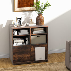 Bogreol vintagebrun spånplade 90x29