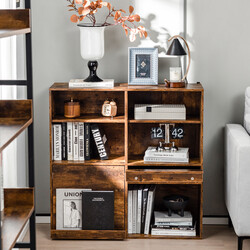 Bogreol vintagebrun spånplade 90x29