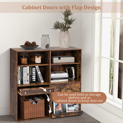 Bogreol vintagebrun spånplade 90x29