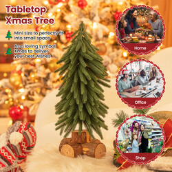 Kunstig juletræ 40 cm PE med 200 granspidser og træfod