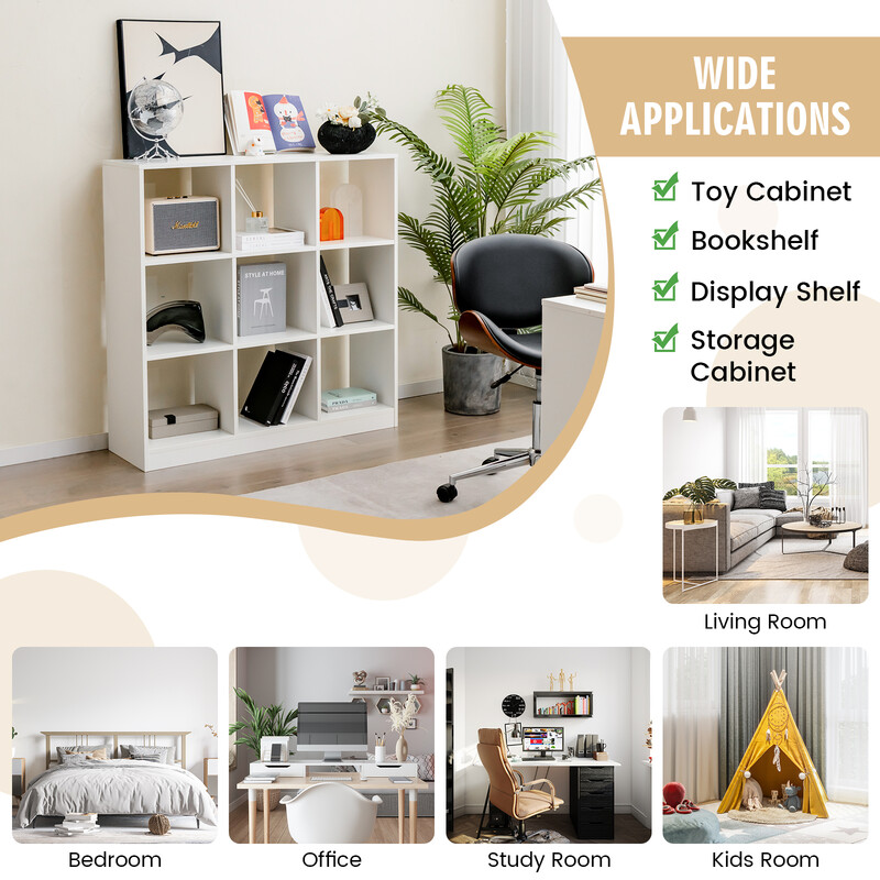 Barnhylde hvid træ 9 kasser 107