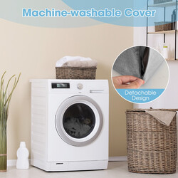 7-delt ortopædisk kilpudesæt i memoryskum grå justerbare puder vaskbart overtræk