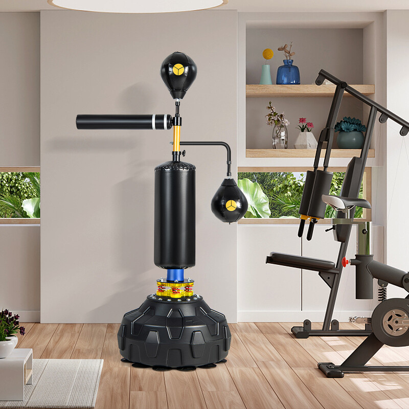 Reflexstang med to hastighedsboller og justerbar boksepose justerbar højde 168-201 cm