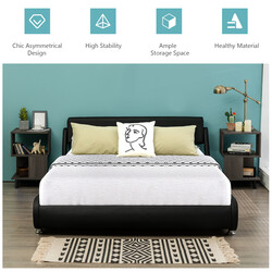 Natbord sæt 2 stk massivt træ spånskive grå 40x40x64 cm