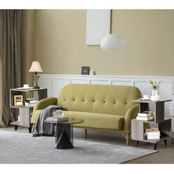 Natbord sæt 2 stk massivt træ spånskive grå 40x40x64 cm