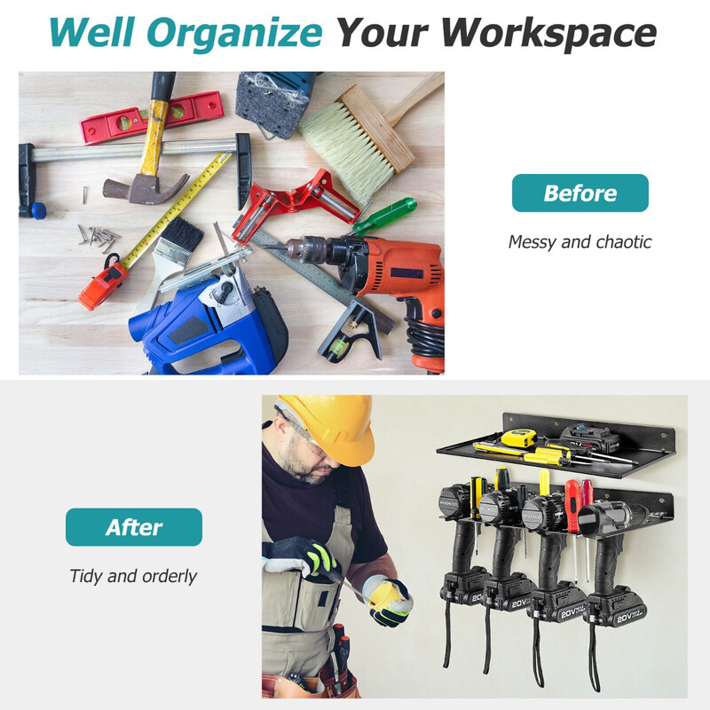 Vægghylde i kulstål 43x21