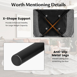 2 stk spisestole grå linnedbetræk ergonomisk rygstøtte metalben