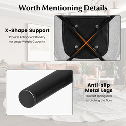 2 stk spisestole lysegrå linnedlignende metalben ergonomisk rygstøtte