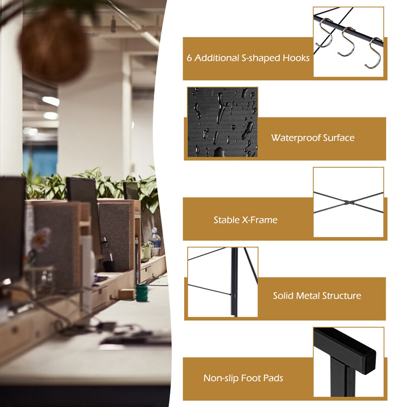 Sammenfoldeligt skrivebord træ og metal 100 x 50 cm sort 115 kg