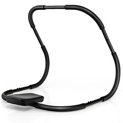 Mavetræner med blødt greb sort stål 100 kg kapacitet