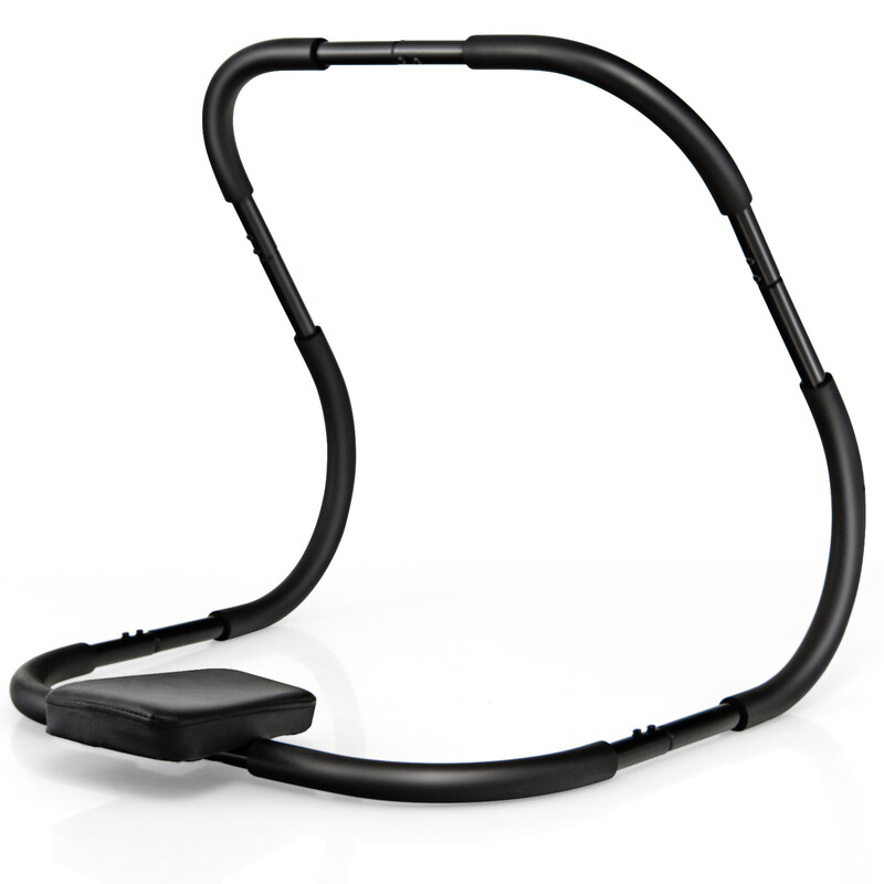 Mavetræner med blødt greb sort stål 100 kg kapacitet