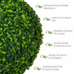 Kunstige dekorationskugler 40 cm grøn PE-plast 2 stk UV‑beskyttede indendørs udendørs