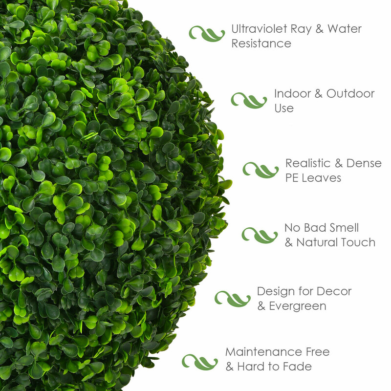 Kunstige dekorationskugler 40 cm grøn PE-plast 2 stk UV‑beskyttede indendørs udendørs