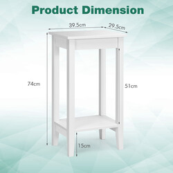 Sidebord i træ og MDF 40x30x73