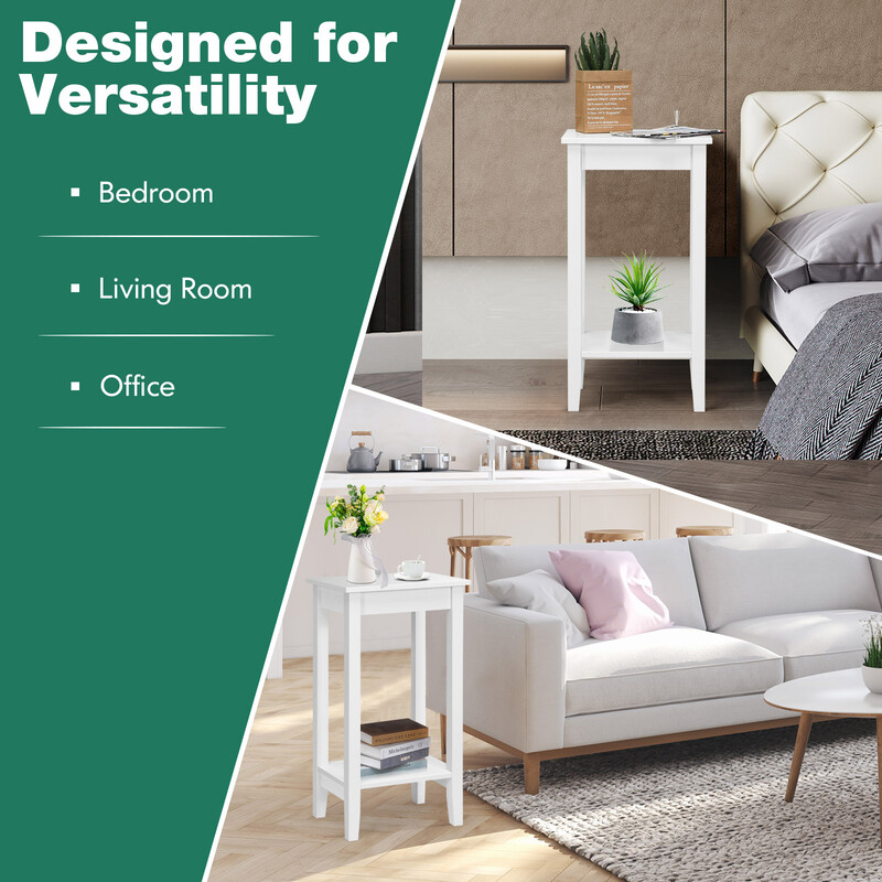 5 cm hvid med to niveauer