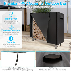 Udendørs vedopbevaring i jern med vandtæt PVC 122