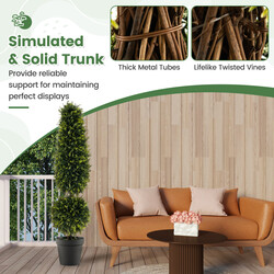 Kunstig buksbom 120 cm med potte til indendørs og udendørs brug