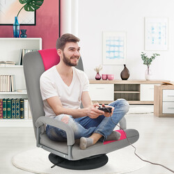 Gulvgamingstol rosa 360° rotation 6‑positions ryglæn ergonomisk
