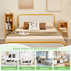 Bogreol i bambus 4 hyldeplaner A‑formet design 114