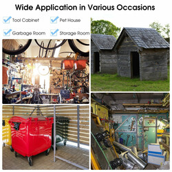 Skur i galvaniseret stål med fundament 260x207x180 cm grå