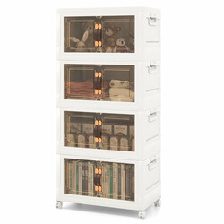 Stabelbare opbevaringsbokse 3 stk PP med låsbare hjul 49