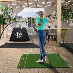 Golfslagtæppe EVA 152x117 cm med 2 gummipæle og 2 retningspinde