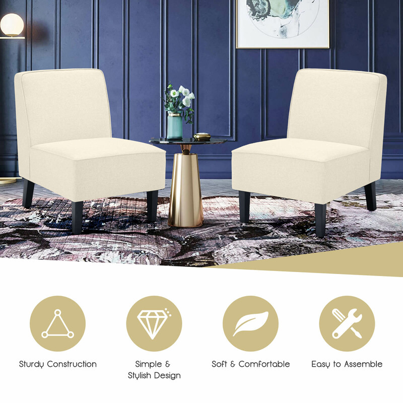 Lænestol beige ergonomisk med gummiltræ ben maks 150 kg 73x61x80 cm