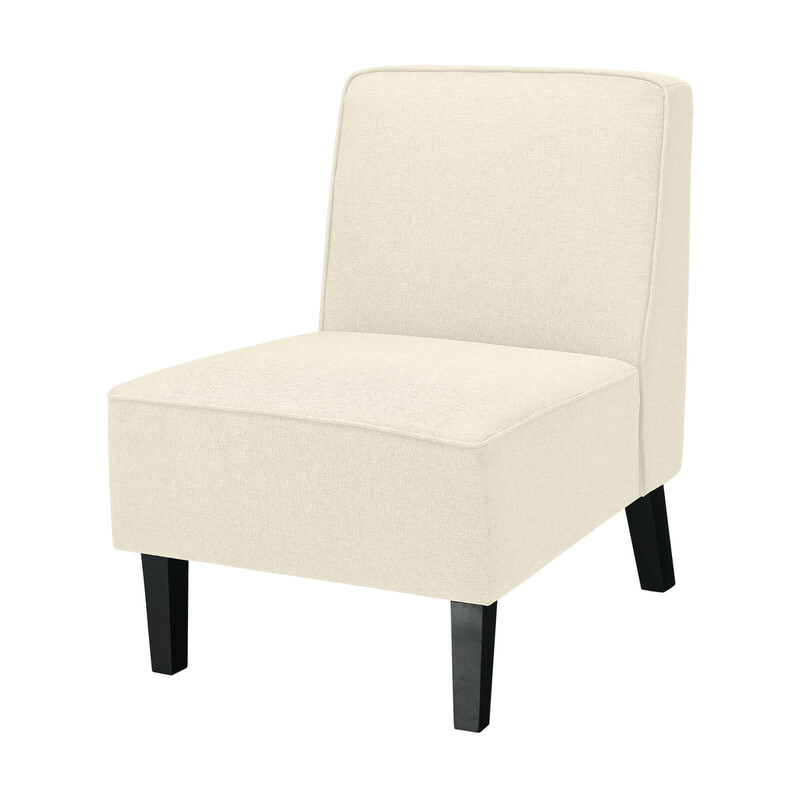 Lænestol beige ergonomisk med gummiltræ ben maks 150 kg 73x61x80 cm