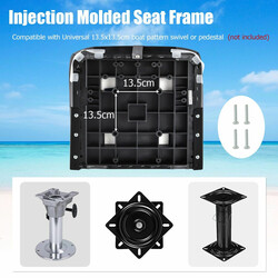 2 sammenklappelige bådstole med høj ryg sort aluminiumramme 115 kg belastning