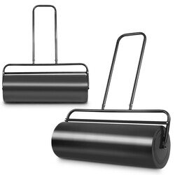 Græsvalse i stål 60 cm bred 48 l kapacitet sort ergonomisk håndtag