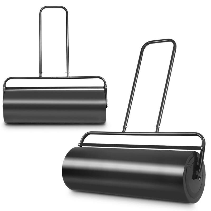 Græsvalse i stål 60 cm bred 48 l kapacitet sort ergonomisk håndtag