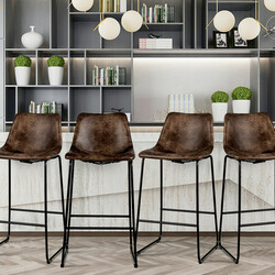 2 stk barstole med metalben skumfyldning guld finish 75 cm siddehøjde