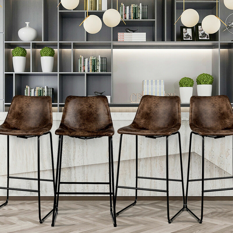 2 stk barstole med metalben skumfyldning guld finish 75 cm siddehøjde