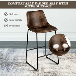 2 stk barstole med metalben skumfyldning guld finish 75 cm siddehøjde