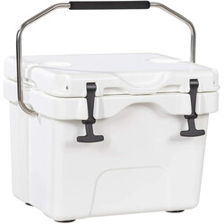 Køleboks 15 liter hvid PE PU med håndtag og 2 flaskeholdere