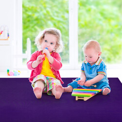 Yogamåtte PVC 183x122 cm 8 mm dobbelt‑sided skridsikker med justerbare velcrobånd