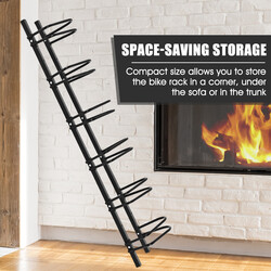 Cykelstativ stål sort 180x32