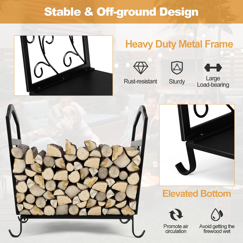 Metal vedholder sort 43x40x32