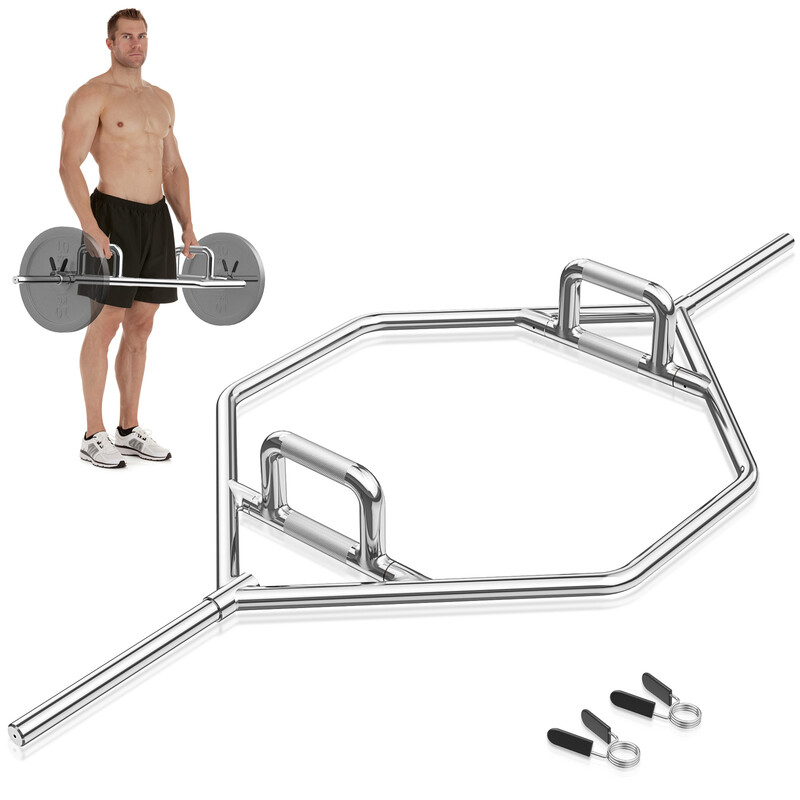 Trapstang 142 cm galvaniseret stål maxbelastning 226 kg foldbare håndtag til styrketræning