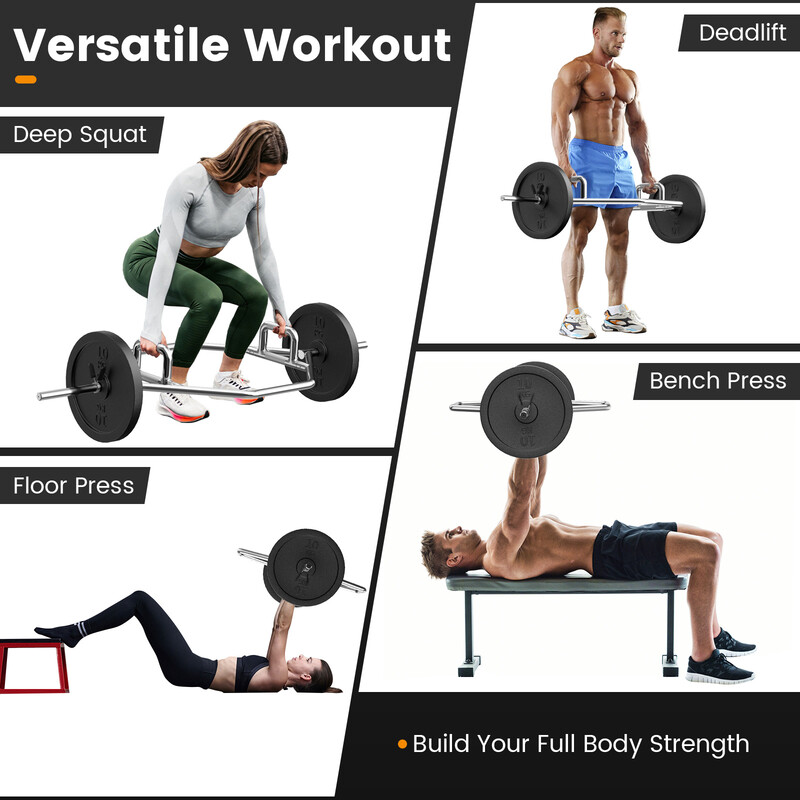 Trapstang 142 cm galvaniseret stål maxbelastning 226 kg foldbare håndtag til styrketræning
