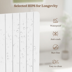 Badeværelsesmåtte hvid HIPS 55 x 34 cm skridsikker 150 kg