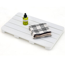 Badeværelsesmåtte hvid HIPS 55 x 34 cm skridsikker 150 kg