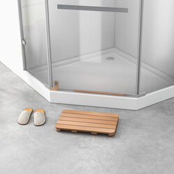 Bademåtte HIPS 55x34 cm brun 150 kg belastning slipfri