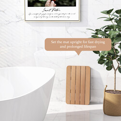 Bademåtte HIPS 55x34 cm brun 150 kg belastning slipfri