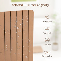 Bademåtte HIPS 55x34 cm brun 150 kg belastning slipfri