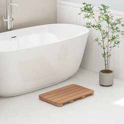 Bademåtte HIPS 55x34 cm brun 150 kg belastning slipfri