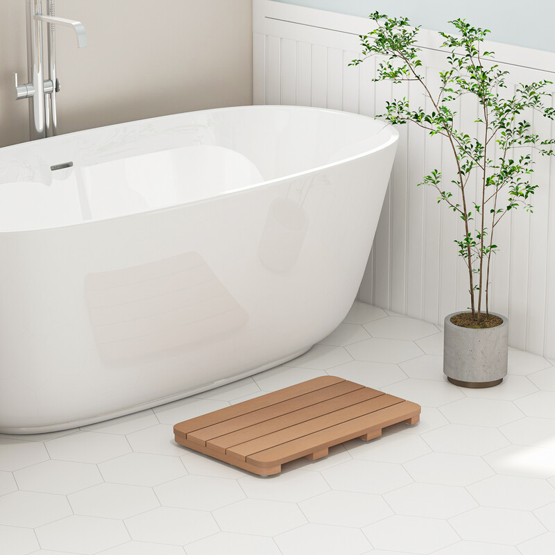 Bademåtte HIPS 55x34 cm brun 150 kg belastning slipfri