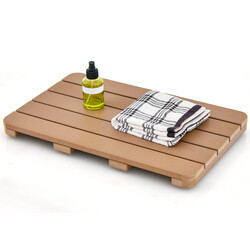 Bademåtte HIPS 55x34 cm brun 150 kg belastning slipfri