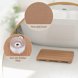 Bademåtte HIPS 55x34 cm brun 150 kg belastning slipfri