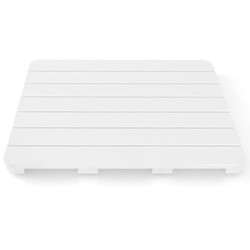 Badeværelsesmåtte HIPS plast hvid halkfri 60x48 cm 150 kg belastning